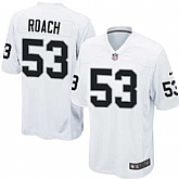Nike Men & Women & Youth Raiders #53 Roach White Team Color Game Jersey,baseball caps,new era cap wholesale,wholesale hats